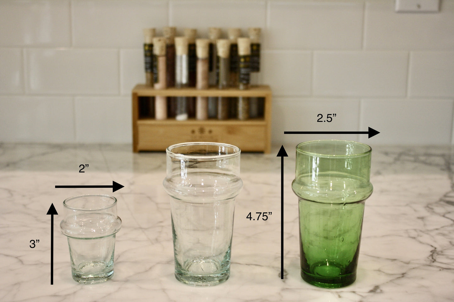 Crystal Blue Water Glasses - 6